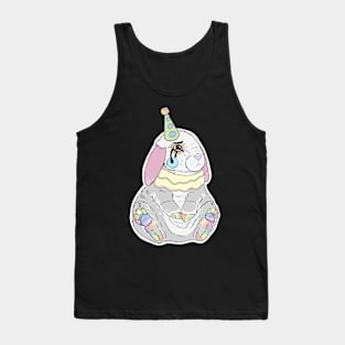 Lovely Clown Bunny || Rainbow Pastels || Unique Fun Animal Friends Tank Top